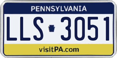 PA license plate LLS3051