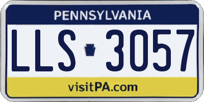PA license plate LLS3057