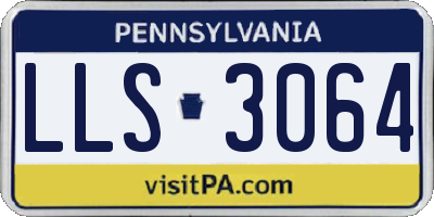 PA license plate LLS3064