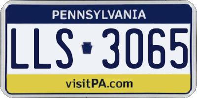 PA license plate LLS3065