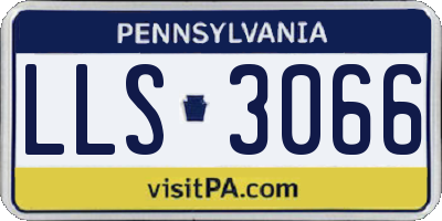 PA license plate LLS3066