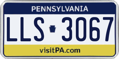 PA license plate LLS3067