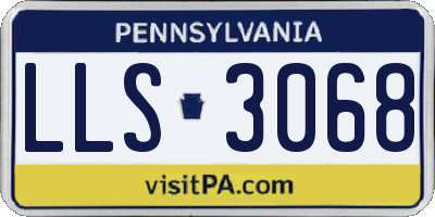 PA license plate LLS3068