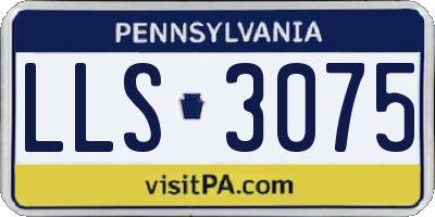PA license plate LLS3075