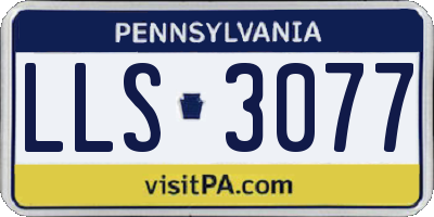 PA license plate LLS3077