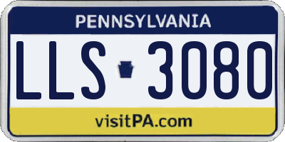PA license plate LLS3080