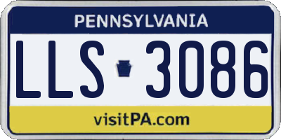 PA license plate LLS3086