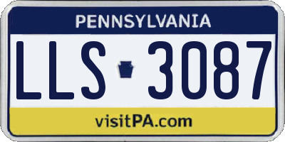 PA license plate LLS3087