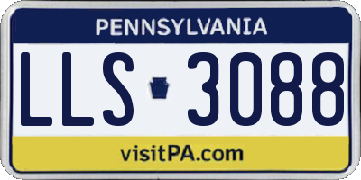 PA license plate LLS3088