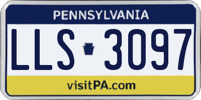PA license plate LLS3097