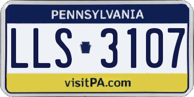 PA license plate LLS3107