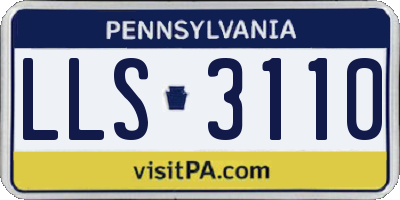 PA license plate LLS3110