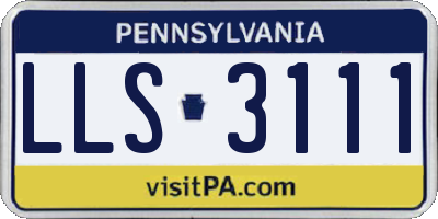 PA license plate LLS3111