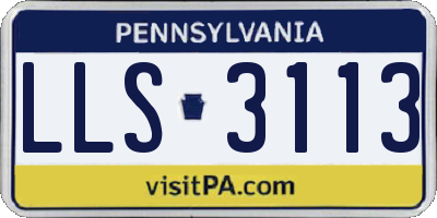 PA license plate LLS3113