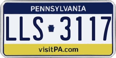 PA license plate LLS3117