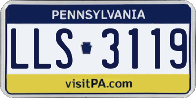 PA license plate LLS3119