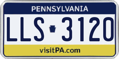 PA license plate LLS3120