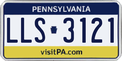 PA license plate LLS3121