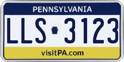 PA license plate LLS3123