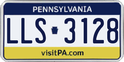 PA license plate LLS3128