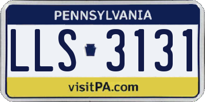 PA license plate LLS3131