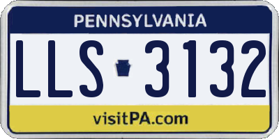 PA license plate LLS3132