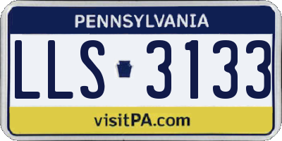 PA license plate LLS3133