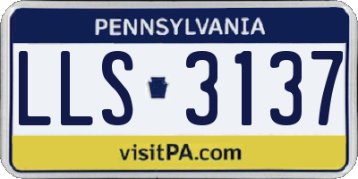PA license plate LLS3137