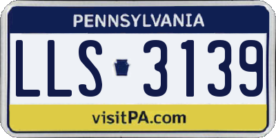 PA license plate LLS3139