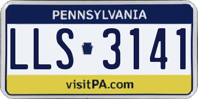 PA license plate LLS3141