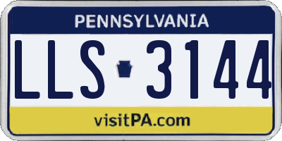 PA license plate LLS3144