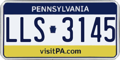 PA license plate LLS3145