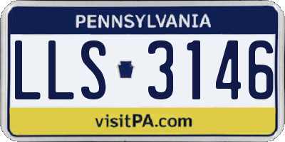 PA license plate LLS3146
