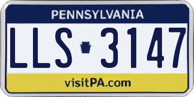PA license plate LLS3147