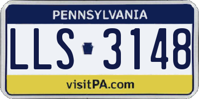 PA license plate LLS3148
