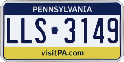 PA license plate LLS3149