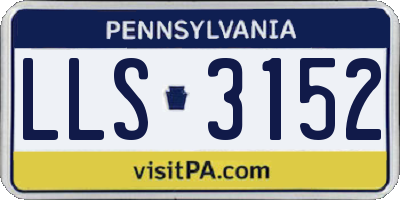 PA license plate LLS3152