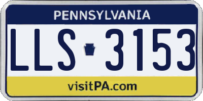 PA license plate LLS3153