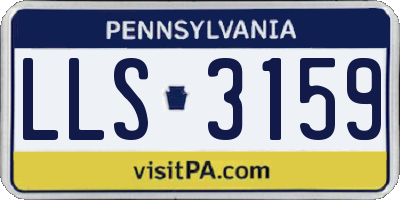 PA license plate LLS3159