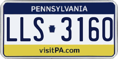 PA license plate LLS3160
