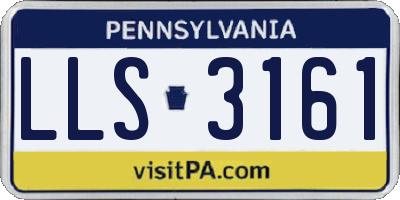 PA license plate LLS3161