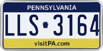 PA license plate LLS3164