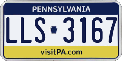 PA license plate LLS3167