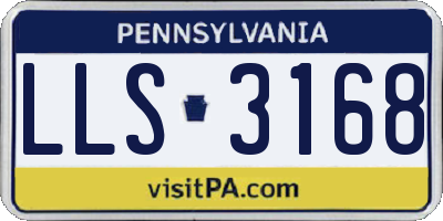 PA license plate LLS3168