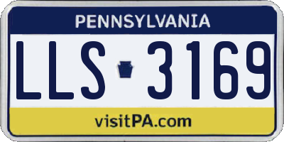 PA license plate LLS3169