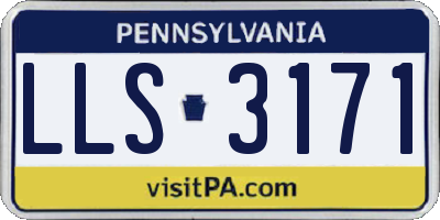 PA license plate LLS3171