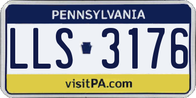 PA license plate LLS3176