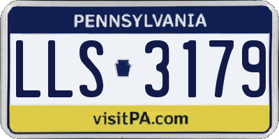 PA license plate LLS3179