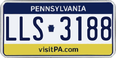PA license plate LLS3188