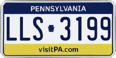 PA license plate LLS3199